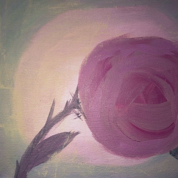 Original painting art Single Rose - Picture 3 of 5
